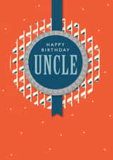 Uncle patterned birthday card created by Rebecca Prinn