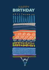 Classic Birthday Card - Cake - Happy Birthday created by Rebecca Prinn