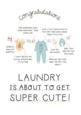 Cute Laundry New Baby card created by Two For Joy Illustration