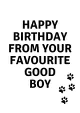 From your favourite boy, Birthday Card created by C&M