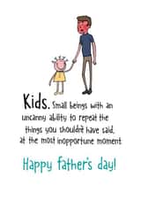 Embarrassing Kids Father's Day Card 1000 created by Sassy Sarah