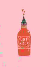 'Hot Af' Hot Sauce Pun Card created by Duchess Plum