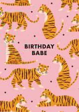 Pretty Birthday Card - Tigers - Birthday Babe created by Duchess Plum