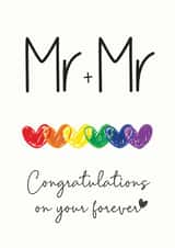 Mr and Mr Engagement card created by Chasing Cards