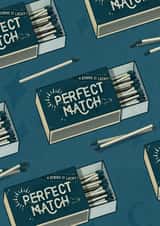 Perfect Match anniversary love card created by Ellen Jane LDN