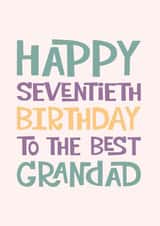 Classic Birthday Card - 70th - For Grandad created by Poppy Lane