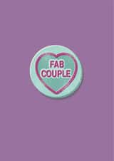Cute Retro Love Heart Sweets Anniversary Card / Wedding Card - Fab Couple created by The Typecast Gallery