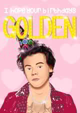 Fun Birthday Card - Harry Styles - Golden created by Leah Adams
