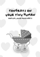Tiny Human New Baby Card created by Leah Adams