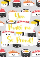 So proud sushi card created by PMPrinted
