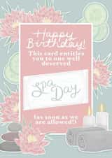 Spa Day Ticket Birthday Card created by Little Eden Studio