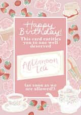 Afternoon Tea Ticket Birthday Card created by Little Eden Studio