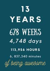 awesome 13th birthday card 1001 created by ERC Design