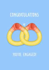 Jelly rings engagement card created by Back to the drawing board illustration