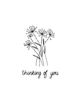 Thinking of You Dandelion card created by Liv Groves Illustration