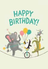 Circus Animals Birthday Card created by Jacqui Lee