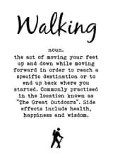 Walking Definition Birthday Card created by Worry Less Design