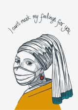 Girl with the Pearl Earring Mask Anniversary Card created by Art By Maff