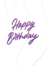 Happy birthday hand lettered created by lowkey print studio