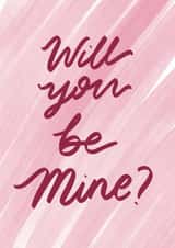 Will you be mine hand lettered created by lowkey print studio