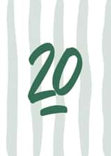 20th bithday hand lettered created by lowkey print studio