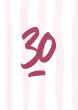 30th birthday hand lettered created by lowkey print studio