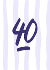 40th birthday hand lettered created by lowkey print studio