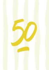 50th birthday hand lettered created by lowkey print studio