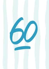 60th birthday hand lettered created by lowkey print studio