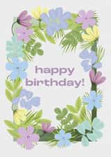 Jungle florals birthday card created by Sophie Jackson