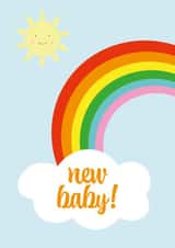 New baby rainbow and sunshine card created by Sophie Jackson