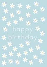 White daisies happy birthday card created by Sophie Jackson