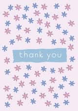 Floral thank you card created by Sophie Jackson