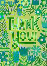 Cute Thank You Card - Wild Flower Garden created by Kay Wolfersperger