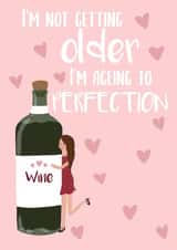 Ageing Wine Birthday Card created by Sophie Larsson