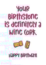 Wine Cork Birthstone created by Chubby Sparrow