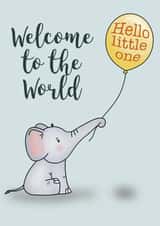 New Baby Elephant and balloon card created by Wooden It Be Precious