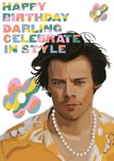 Harry Styles Birthday Card created by Happy whale prints