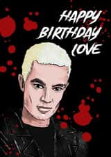 Spike Vampire Slayer Birthday Card created by Dark Cult Art