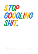 Stop Googling Shit Hypochondriac card. Don't Google created by Fighty Pants