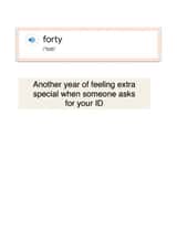 Forty Definition created by Creative Creator