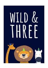 Wild & Three 3rd Birthday Card created by Evezee
