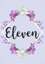 Pretty Floral 11th Birthday Card created by Evezee