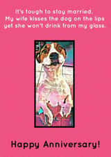 Happy anniversary to someone that loves the dog more than you created by Creative Designs