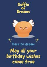 Cute inspirational character birthday wishes card created by Bakeeze