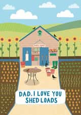 Dad, I love you shed loads Father's Day card created by Leaf Lane Studio