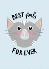 Best Pals Forever Cat Card created by Leaf Lane Studio