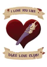 Ogre Romantic D&D Anniversary Card created by Roll To Hit Workshop