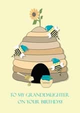 Granddaughter bee birthday card created by Tigerlily Makes