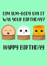 Dim sum Birthday card created by Pickle and Penguin
